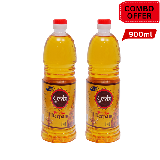 VVD Veda Lamp Oil - 900 ML Bottle (Pack of 2) - VVD & Sons Pvt. Ltd.