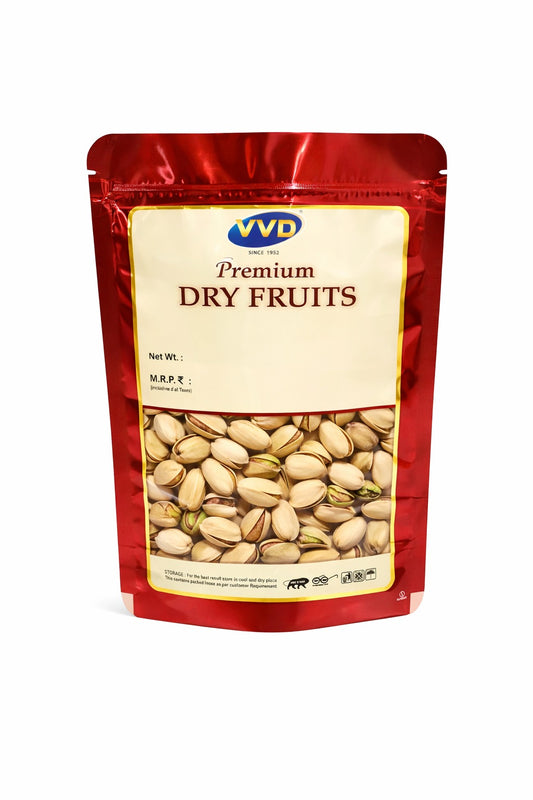 VVD Salted Pistachio with shell 100g Pack - VVD & Sons Pvt. Ltd.