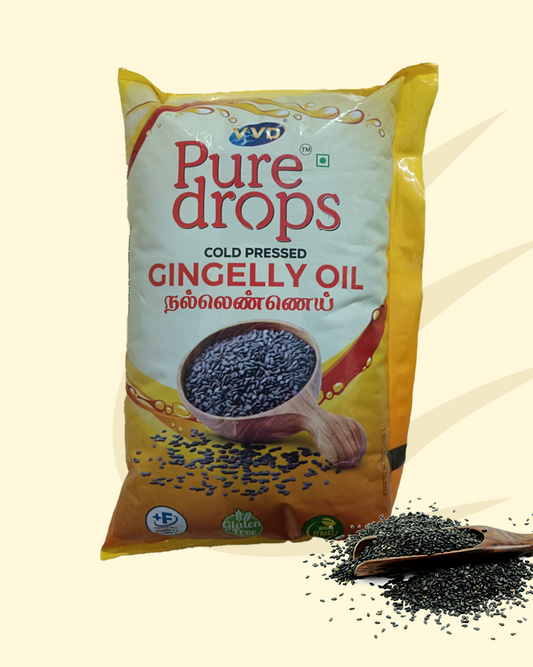VVD Pure Drops Cold Pressed Gingelly Oil - VVD & Sons Pvt. Ltd.