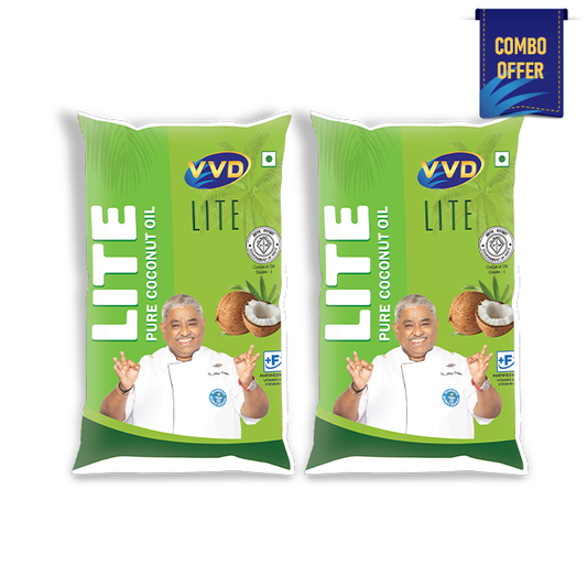 VVD Lite Coconut Oil - 1L Pouch (Pack of 2)