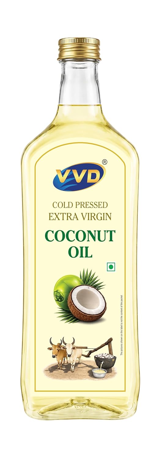VVD Cold Pressed Extra Virgin Coconut Oil | 100% Pure & Unrefined Virgin Coconut Oil | Edible Coconut Oil for Cooking, Hair & Skin - VVD & Sons Pvt. Ltd.