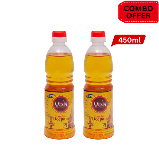 VVD Veda Lamp Oil - 450 ML Bottle (Pack of 2) - VVD & Sons Pvt. Ltd.
