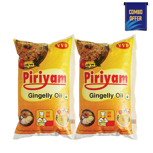 VVD Piriyam Gingelly Oil - 1L Pouch (Pack of 2)