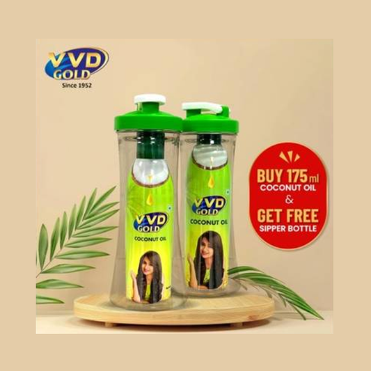 VVD Gold Pure Coconut Oil Bottle with free Sipper