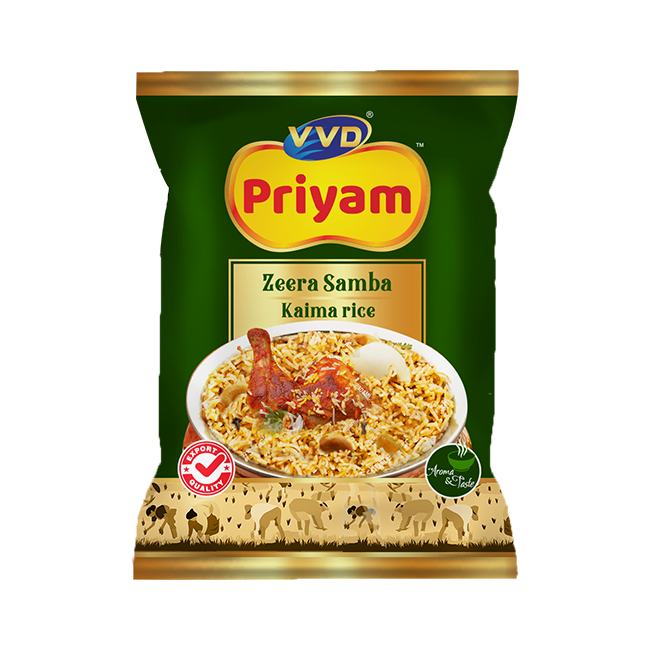 VVD Priyam Zeeraga Samba Rice - 1 KG - VVD & Sons Pvt. Ltd.